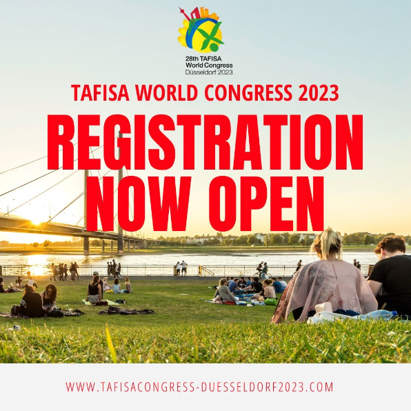 The registration for the TAFISA World Congress 2023 in Düsseldorf is